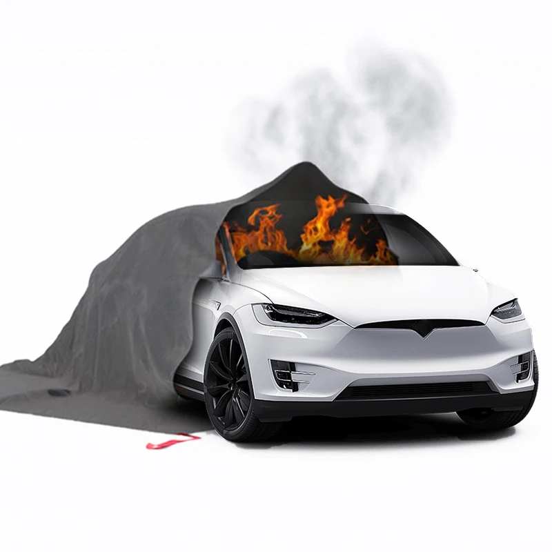 6*8m EV Car Fire Blanket Mat Extreme Large Car Fire Blanket for Vehicles EN 13501-1:2019-05