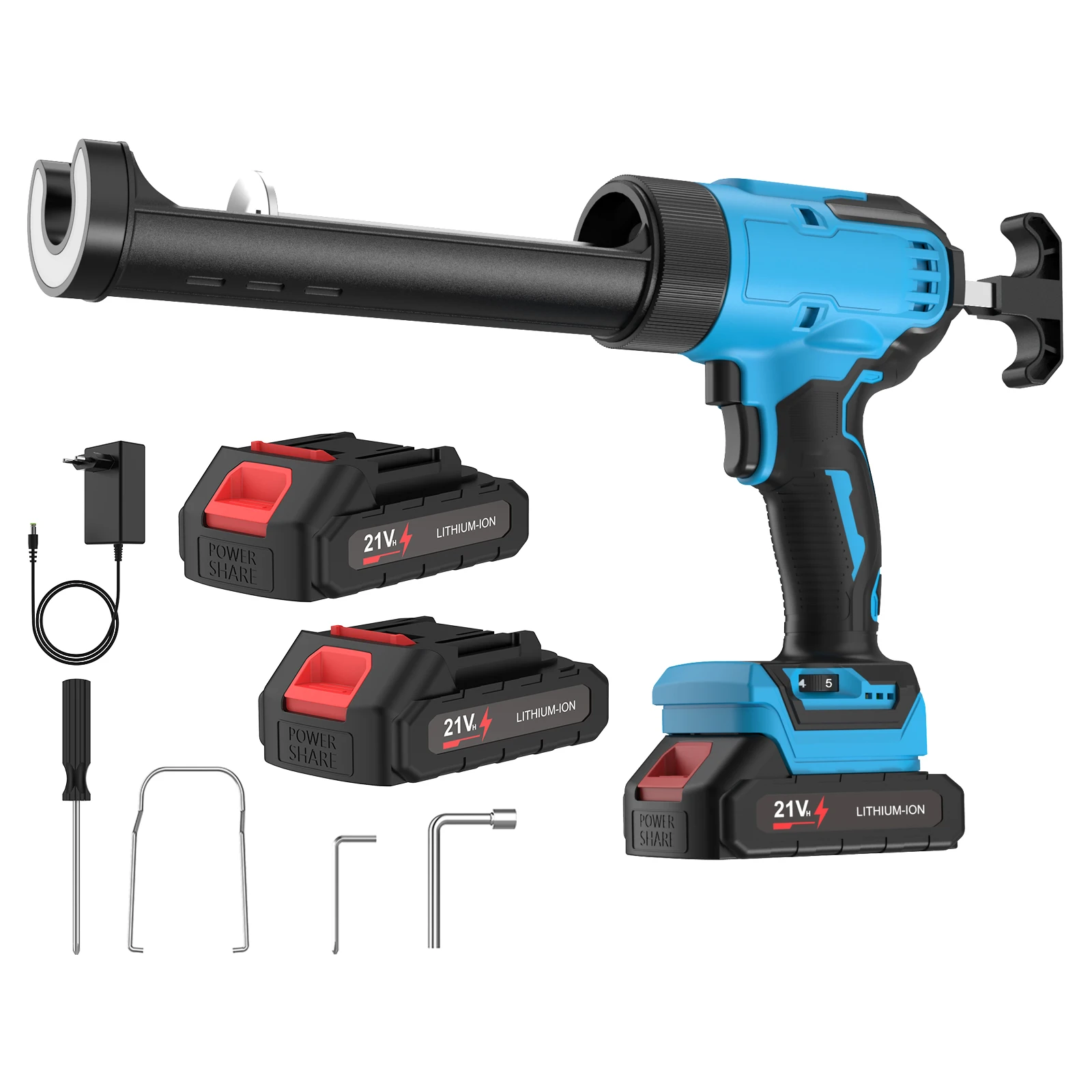 Pistolet à calfeutrer électrique 6 vitesses LED, outil de scellement pour colle à ciment et adhésif pour verre, pistolet à colle sans fil pour batterie Makita 18V