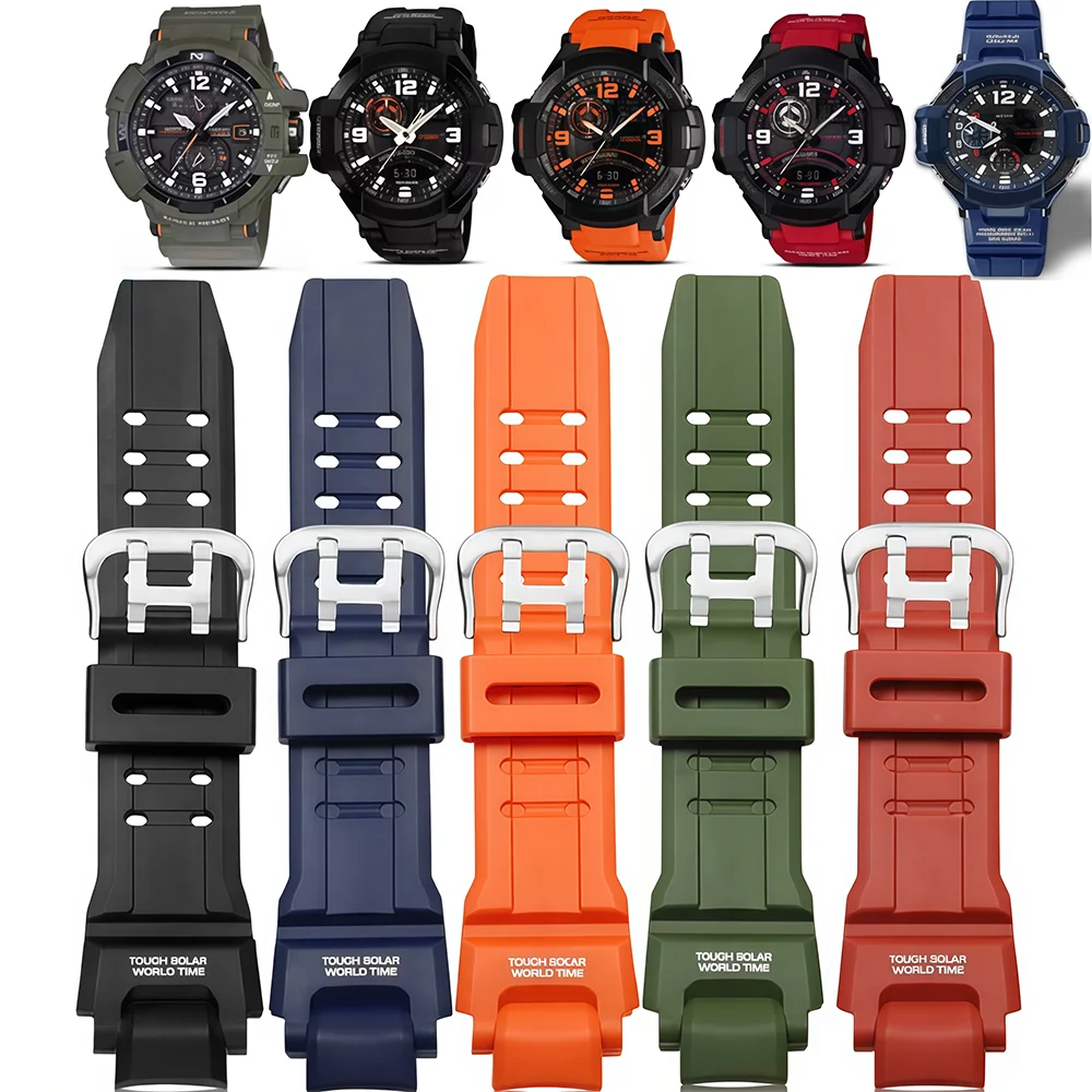 

Силиконовый ремешок для часов Casio G-SHOCK GA-1000 GA-1100 GW-A1000/1100 GW-4000 G-1400, мужские резиновые часы, браслет, аксессуары