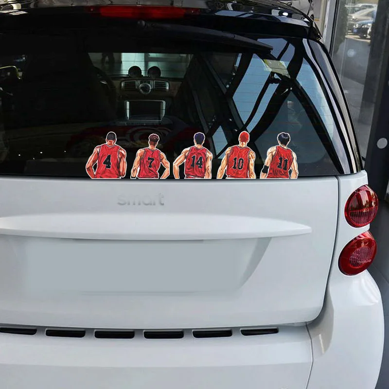 Car Stickers Slamdunk Basketball Shohoku Sakuragi Hanamichi Anime Reflective Decals For Windshield Window Motorcycles