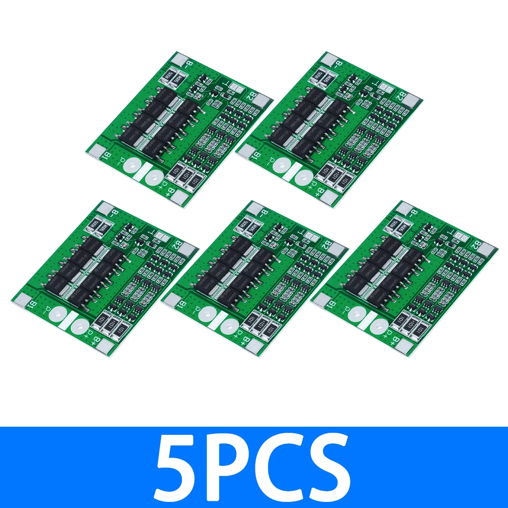 Lot 5 BMS 3S 25A Li-ion 18650 Avec Équilibrage – Protection Batterie PCM 11.1V