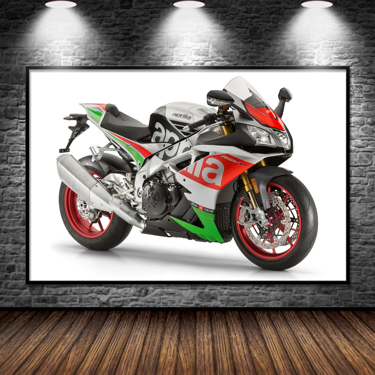 RSV4 RF Motorrad Poster – Moderne Wandkunst für Fans von Aprilia und Sportmotorrädern