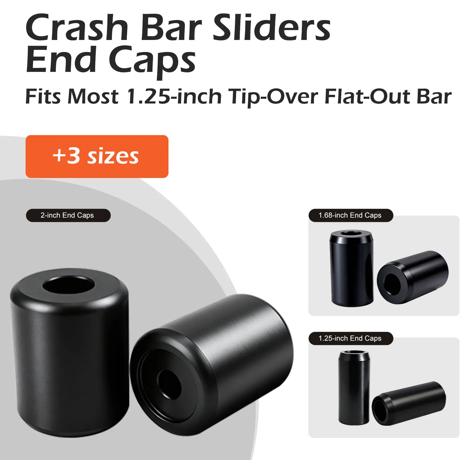 GZICMA Motorcycle Crash Bar Sliders End Caps for Harley Touring Softail Sportster 1.25