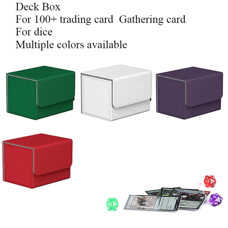 100+ Trading Card Deck Box Gathering Card Toy W/ Magnetic Closure Game Cards Storage Game Card Case Protector