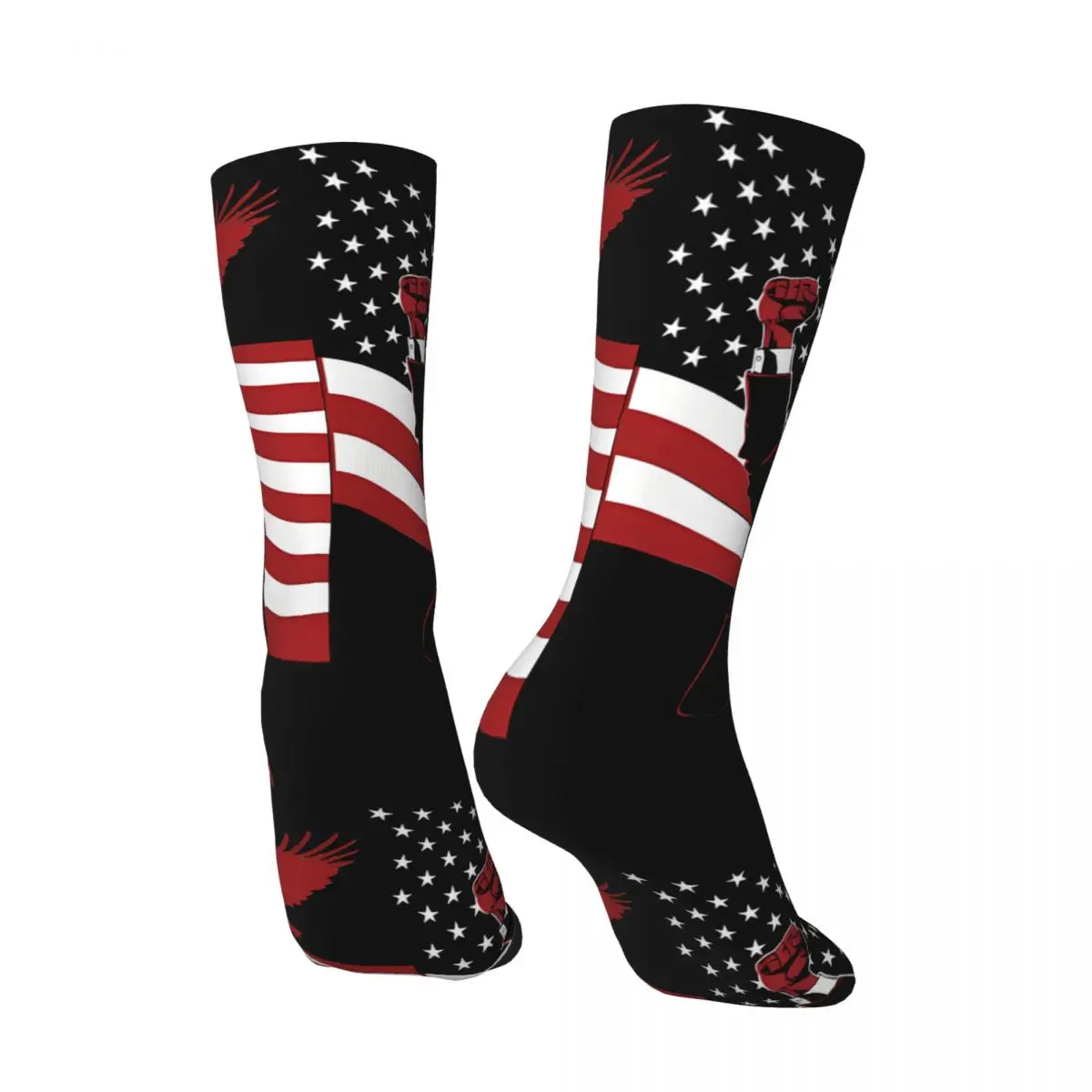 Happy Funny Men's compression Socks Donald Trump Assassination Attempt 2024_2 Retro Harajuku Donald Trump Street Style Novelty