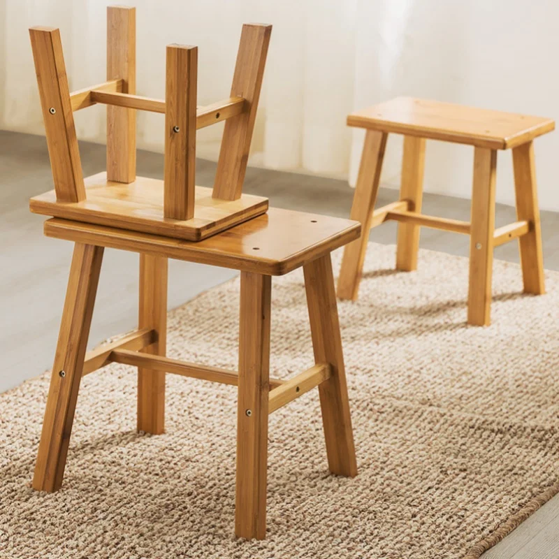 New Furniture Children's Stool Wooden Bench Small Stool Short Home Bathroom Step Stool Portable Bench Pratical Chairs image 3