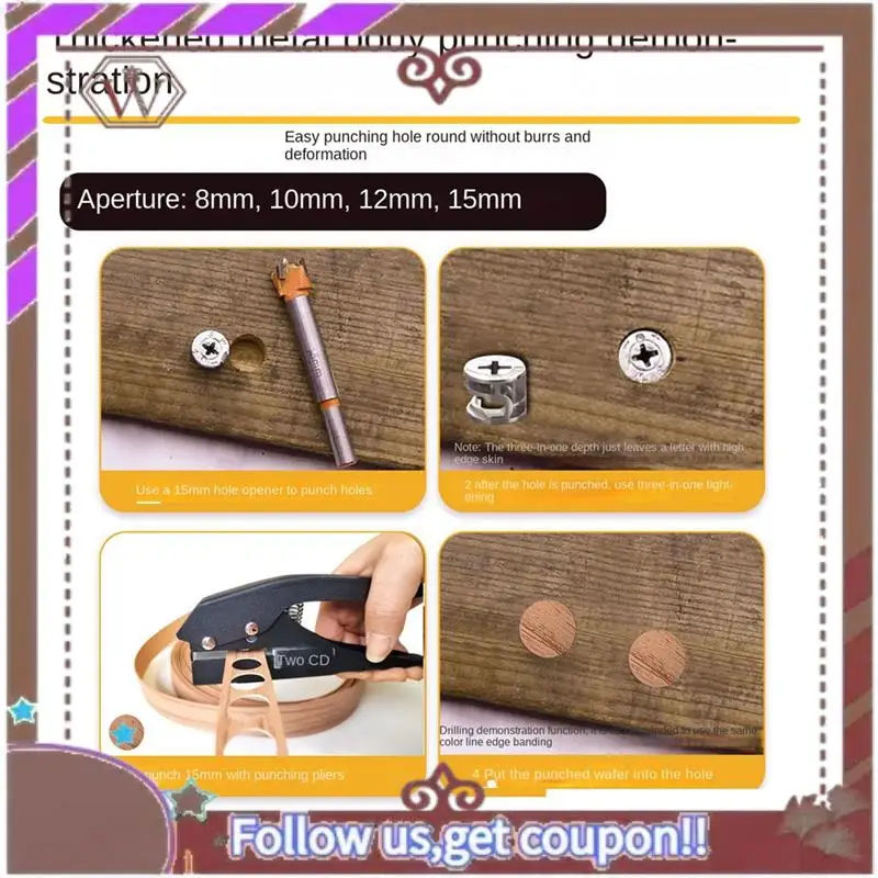 ABBG-12Mm Круглый дырокол для бумаги Ручной круглый дырокол с одним отверстием для удостоверений личности ПВХ карты Значок фотографии Прочный Простота в использовании