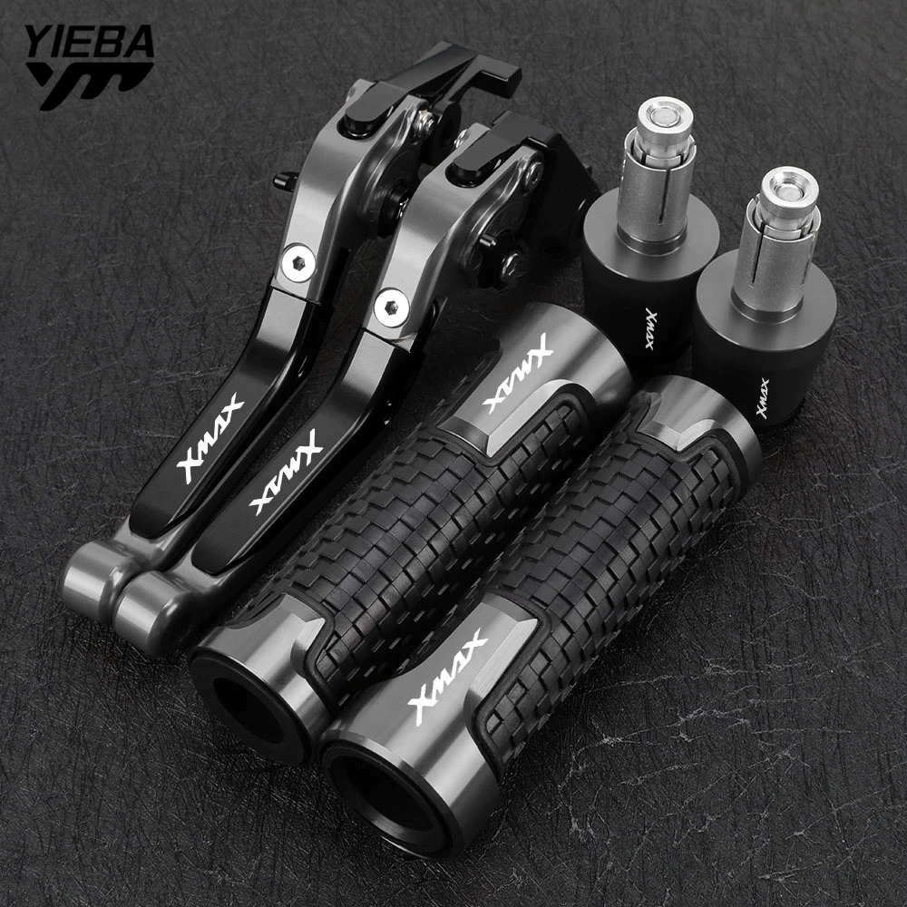 

For YAMAHA XMAX X-MAX 125 250 300 400 2021 2022 2023 2024 2025 Motorcycle CNC Folding Brake Clutch Levers Handlebar Grip Ends