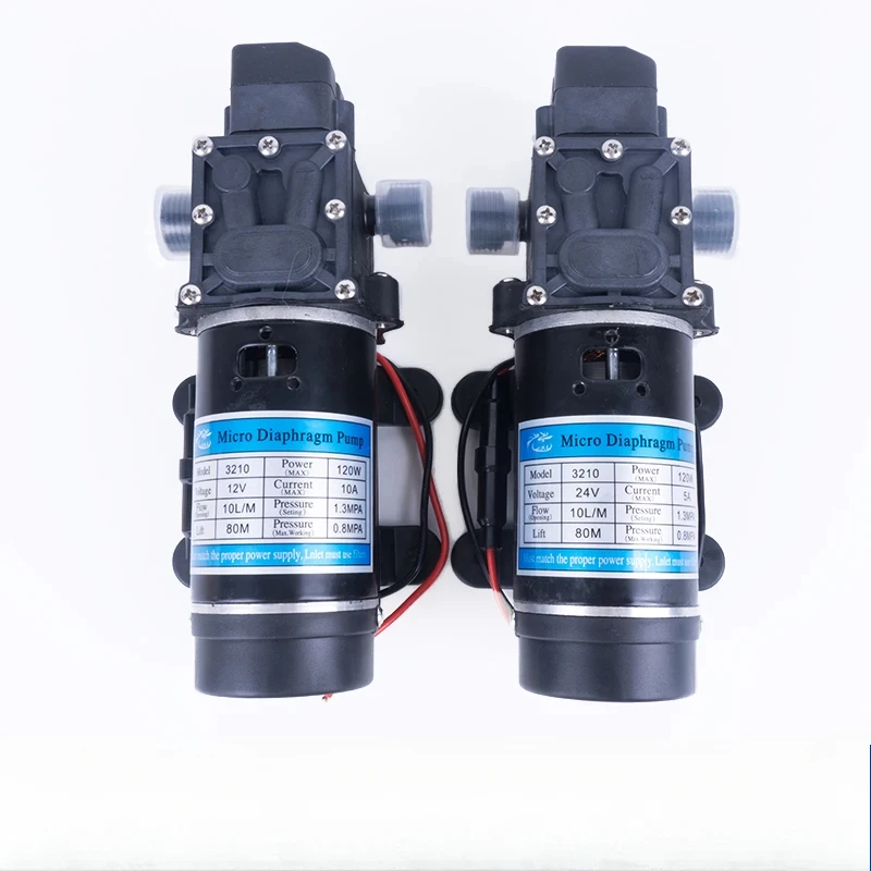 

12V 24V 100W 120W 10L / Min Water High Pressure Electric Diaphragm Self-priming Pump Sprayer Car Wash