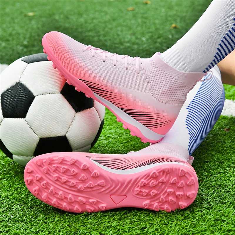 

Мужские быстрые футбольные бутсы, профессиональные футбольные бутсы TF/FG для мини-футбола в помещении, унисекс, бутсы для общества, удобные кроссовки с длинными шипами