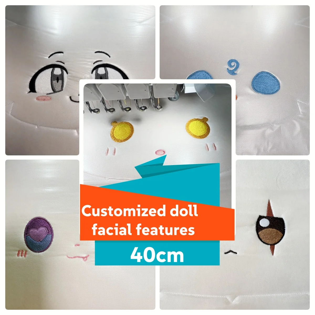 

DIY 40cm Kawaii Idol doll Customized embroidery of doll facial features Customization Cotton DIY Baby Toy Gift Embroidery Design