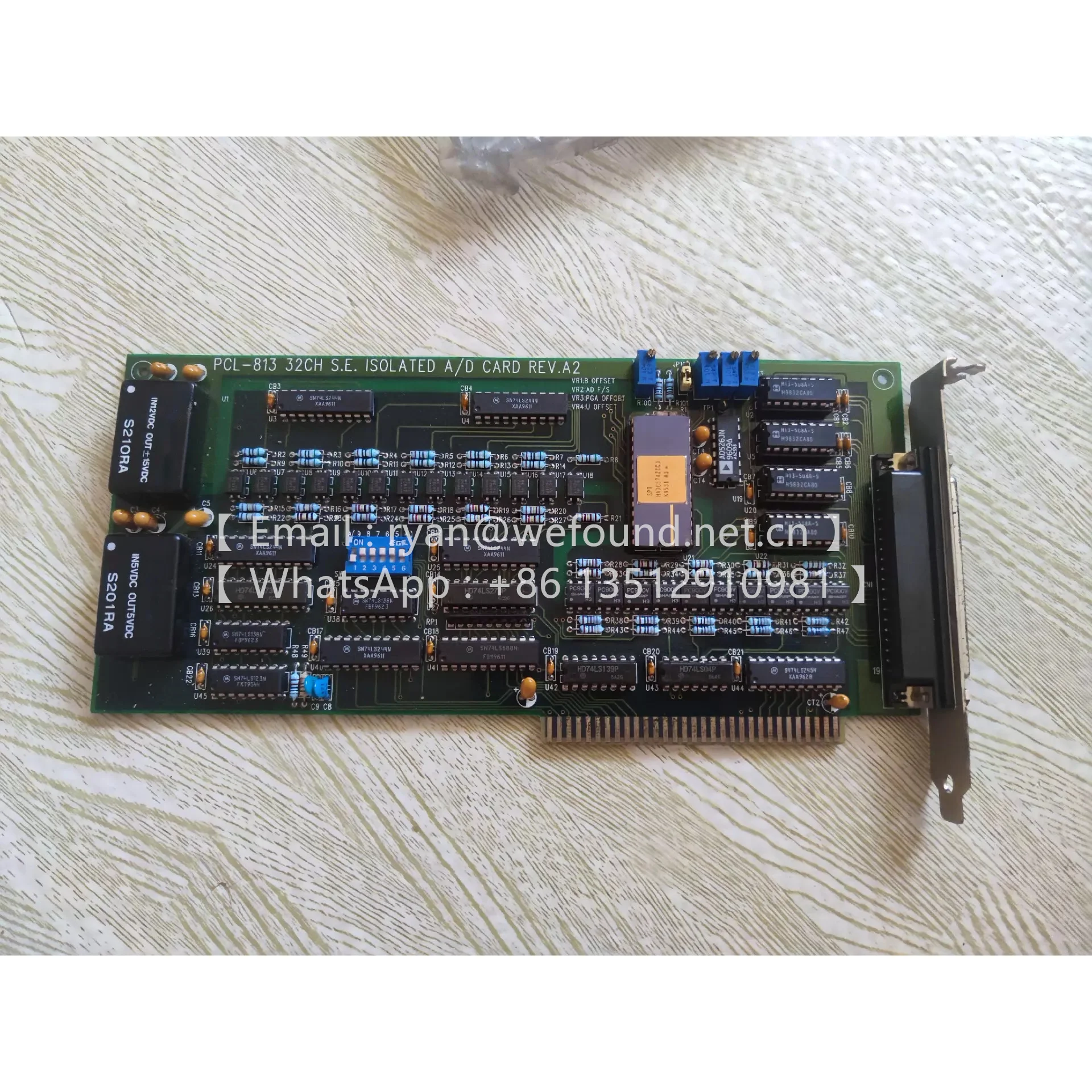 

PCL-813 PCL-813B 25 kS/s, 12-bit, 32-ch Isolated Analog Input ISA Card PCL-813B-AE