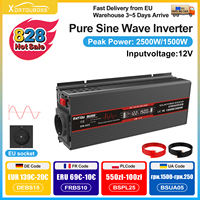 Datouboss DN022 1000W 1500W Inverter Pure Sine Wave 12v to 220v USB EU Socket with Fan LCD Display Car Inverter Portable