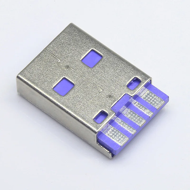 Rtxs231401 usb2.0a macho lac 5a cola branca de alta corrente tipo fio de solda médio e curto corpo macho 4p conector de cabo de dados