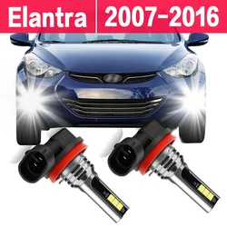 LED CSP 3030SMD Car Fog Lamps Super Bright 6000K Fog Bulbs For Hyundai Elantra 2007-2016 2008 2009 2010 2011 2012 2013 2014 2015