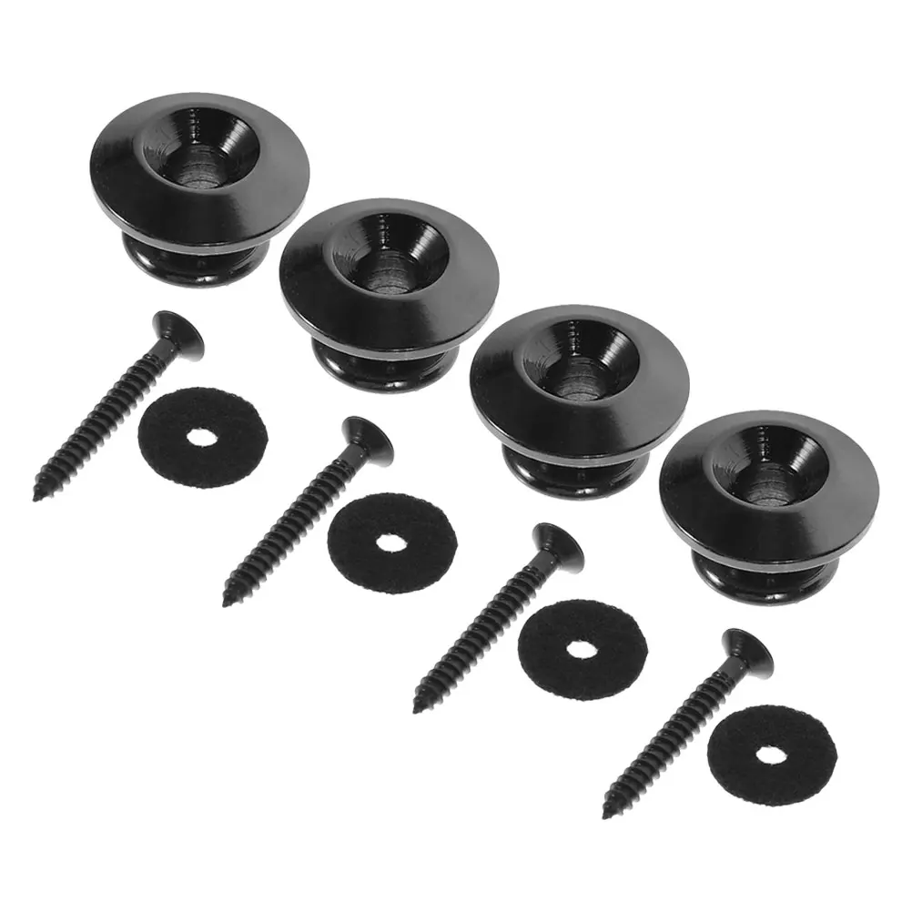 

Guitar Accessories Lock Security Strap Button Buttons End Pin Black Metal Locks
