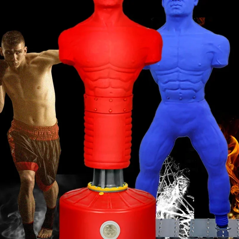 Boxer shaped silicone humanoid sandbag, boxing home vent dummy, professional Sanda training equipment, tumbler sandbag