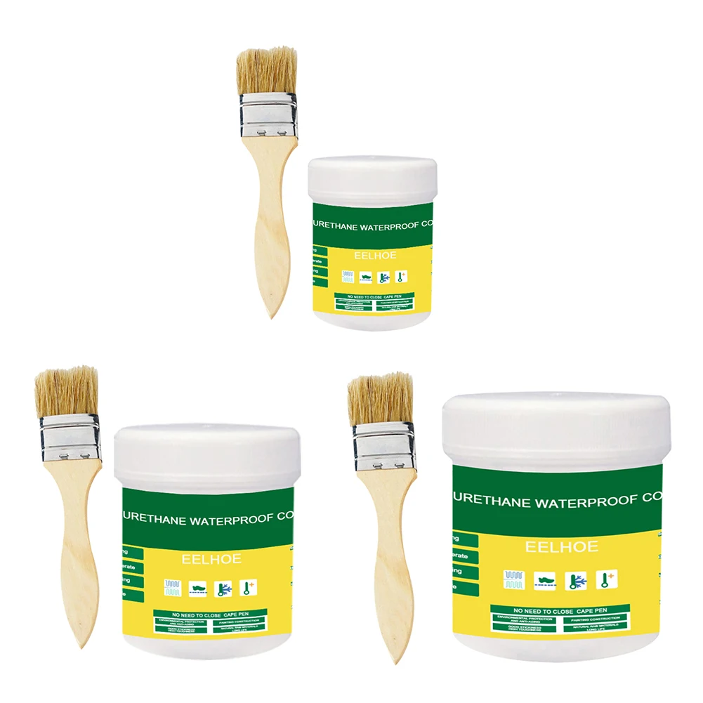 30/100/300g Innovative Sealer Waterproof Coat Mighty Paste Polyurethane with Brush Adhesive Repair Glue for Roof Bathroom