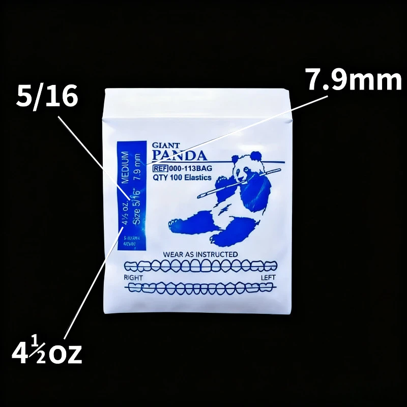 100Pcs Dental AO Dental Orthodontic Rubber Band Traction Rubber Band Orthodontic Rubber Band Elastic Ring Materials Tools Lab
