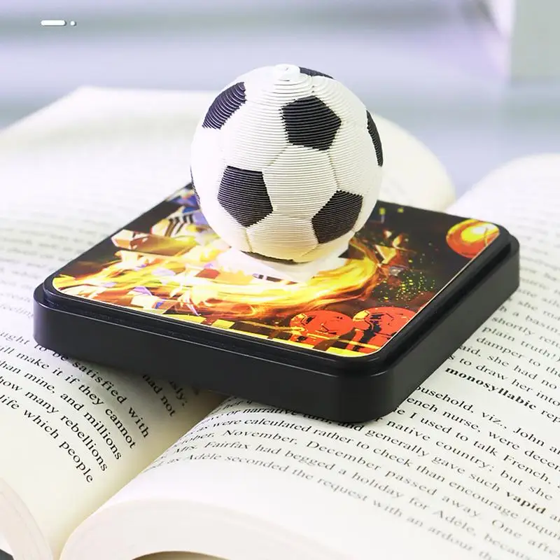 3D Memo Pad 2025 Desk Calendar Football Soccer Memo Pad 3D Artistic Weekly Calendar Notepad Pen Holder Home Decor Gifts