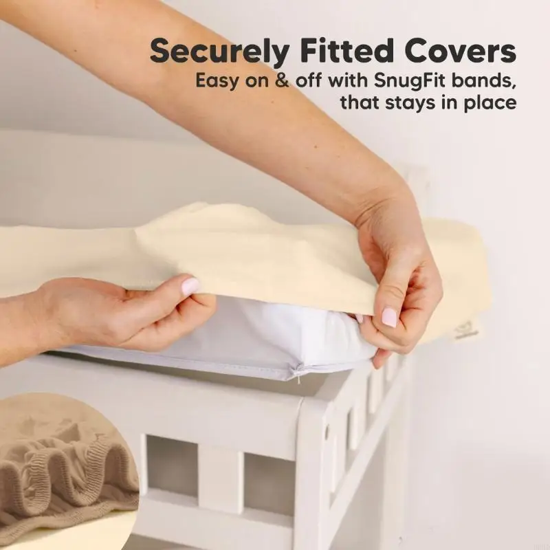 مجموعة R66D مكونة من قطعتين من واقيات غطاء طاولة تغيير الحفاضات المسامية للعناية بالرضع #2