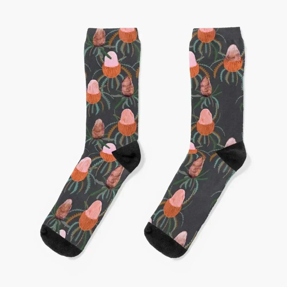 

Banksia buds Socks funny gifts FASHION crazy sports and leisure Socks For Man Women's