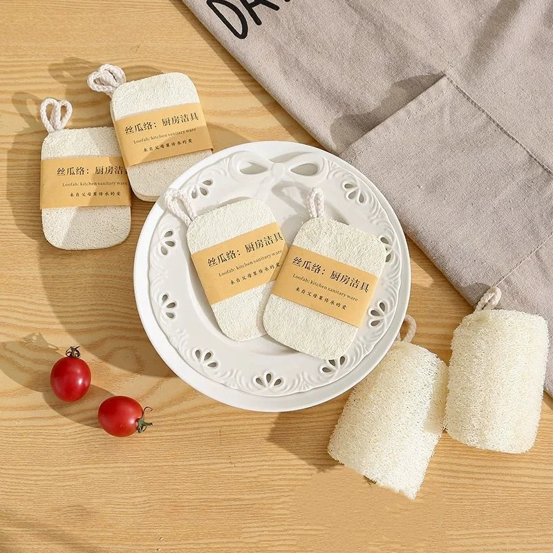 

Natural Luffa Sponge Dish Washing Cloth Loofah Scrub Pad Dish Pot Easy To Clean Scrubber Sponge Kitchen Clean Brushes Household