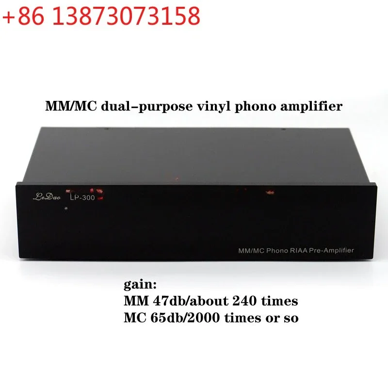 MM/MC dual-purpose vinyl phono amplifier LP300 has strong resolving power and rich details. gain: MM 240 times, MC 2000 times