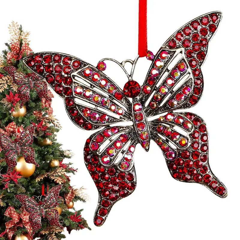 New Christmas Butterfly   2D Acrylic Cartoon Dinosaur Ornament Cute Christmas Tree Decoration Pendant For Home Office Decoration