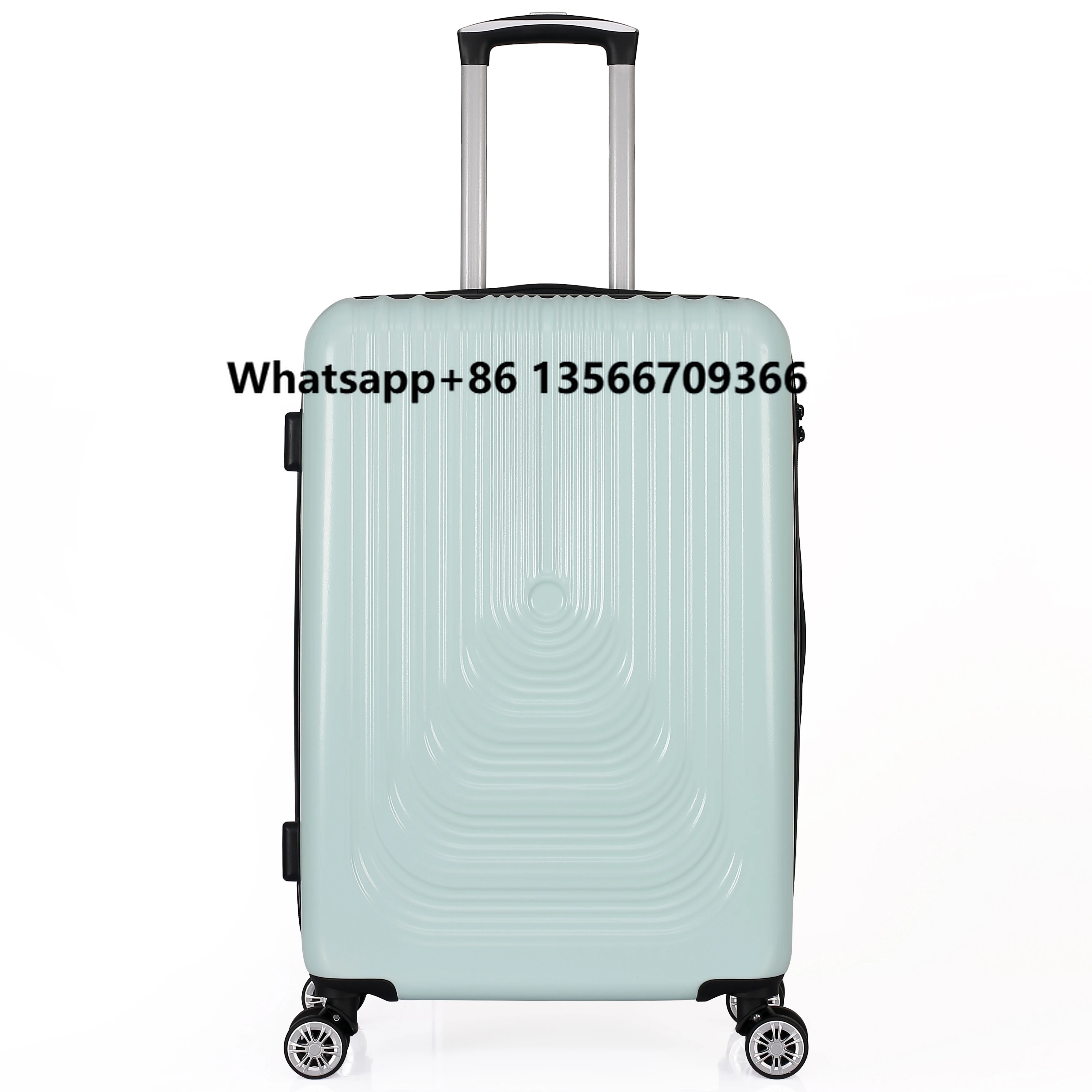 

Unisex Custom Environment Travel Suitcase Set PP Plastic Rolling Luggage Spinner Wheels ABS Material Trolley Travel Bag Unisex