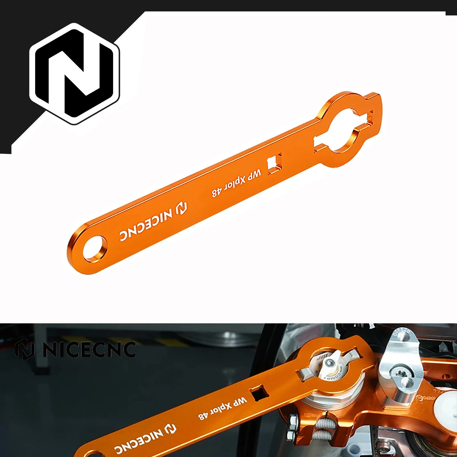 

NICECNC For KTM 150 250 300 350 450 EXCF XCW TPI Six Days For Husqvarna TE FE TEI Front Fork Cap Wrench Pre Load Adjuster Tool