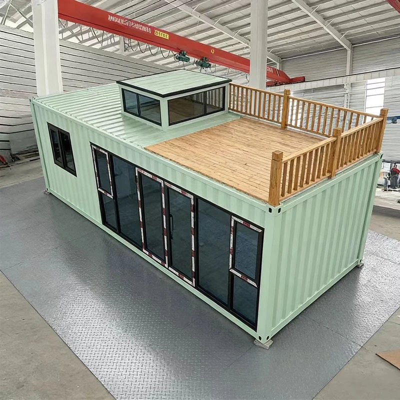 20FT Custom Steel Mobile Folding Container House Modern Expandable Prefab Living Space Emergency Travel Home Office