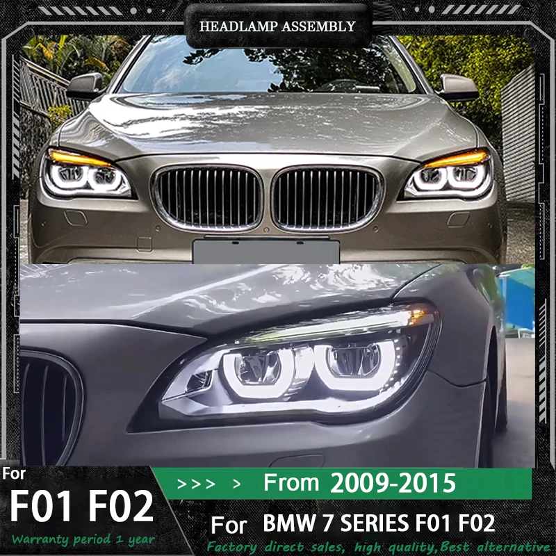 

Стайлинг автомобиля для фар BMW F02 2009-2014 740i 730i 735i F01, светодиодные фары, линзы проектора DRL, автомобильные аксессуары