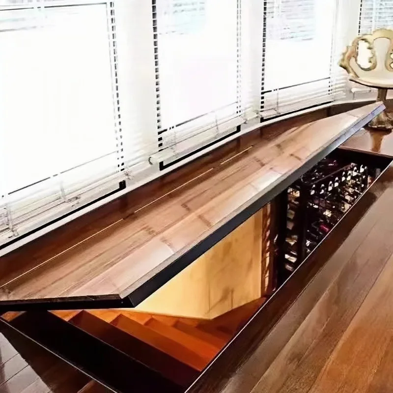High-quality steel and aluminum electric lift hidden floor/wall door systems for basements and cellars