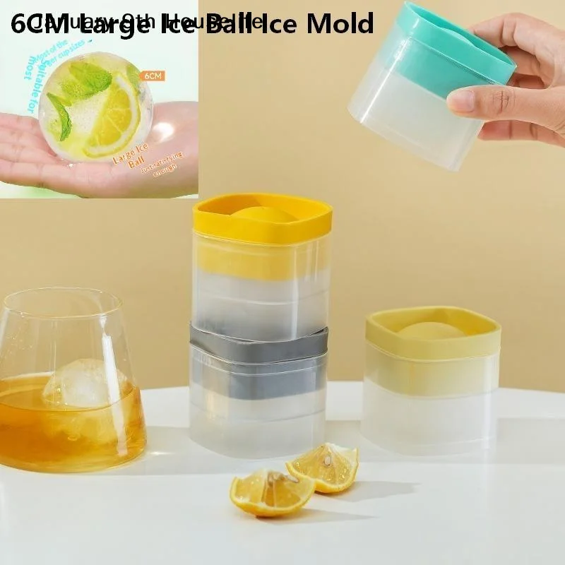 1/3Pcs Large 6CM Ice Ball Mold Easy Demold Heat Cold Resistant Stackable For  Cocktails Home PartiesJanuary-9th Houselife