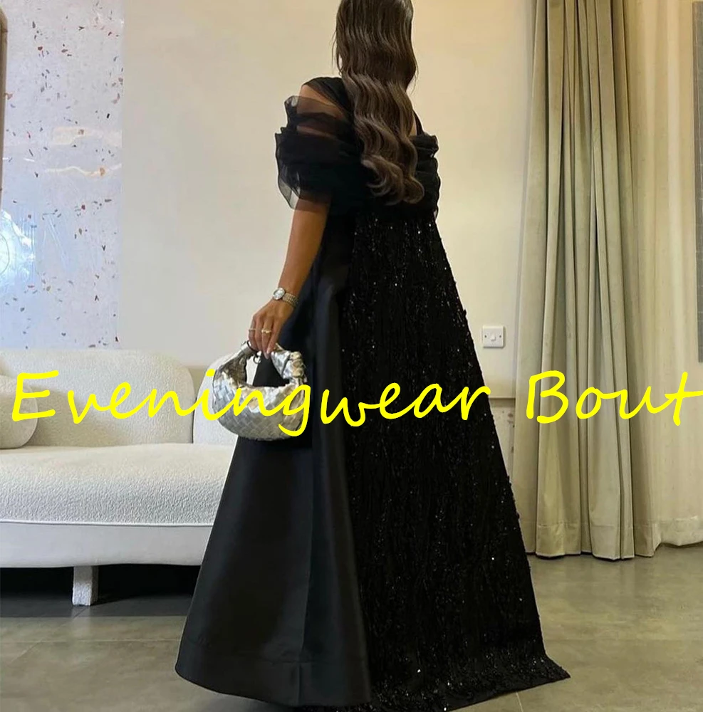 Customized Delicate A-Line Ankle Length Strapless Off the Shoulder Jersey Crystal Evening Dress Classic vestidos para mujer