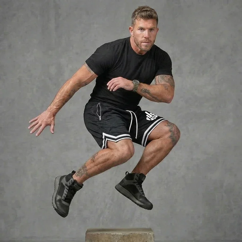 Mens Basketball Shorts Retro Athletic Gym Training Five-Point Pants Loose Fit Breathable Casual Sportswear Summer Jogging Shorts