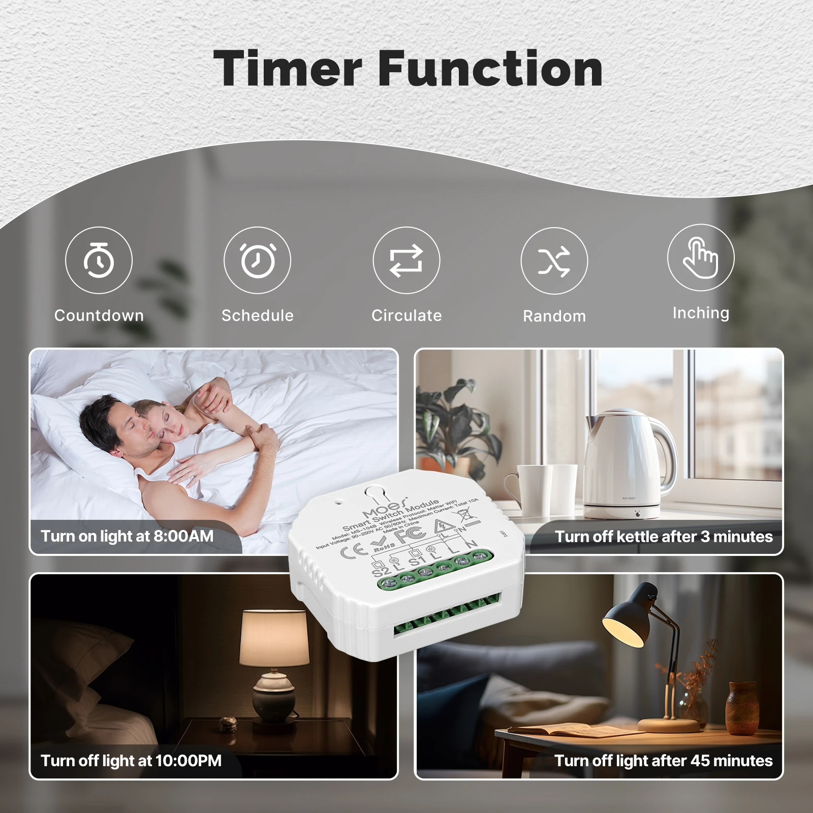 MOES Tuya masalah WiFi Switch modul 2 Gang Smart Automation Timer App Remote Control bekerja dengan Alexa Google Home Apple