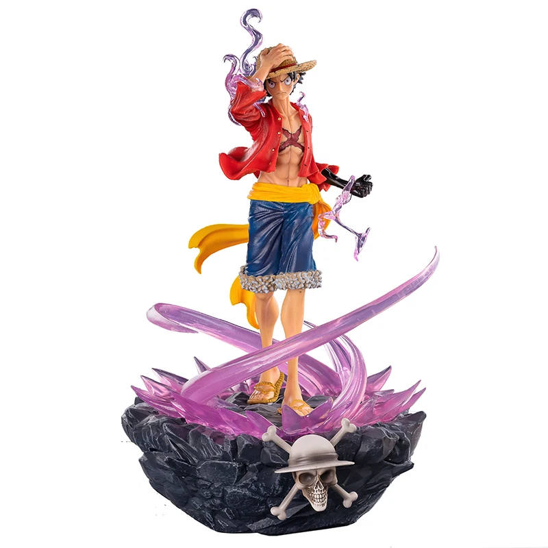 One Piece Figurine Anime Model GK Monkey D Luffy Action Figure 41cm Height PVC Statue Collection Toy Nika Sun God Joy Boy Figma