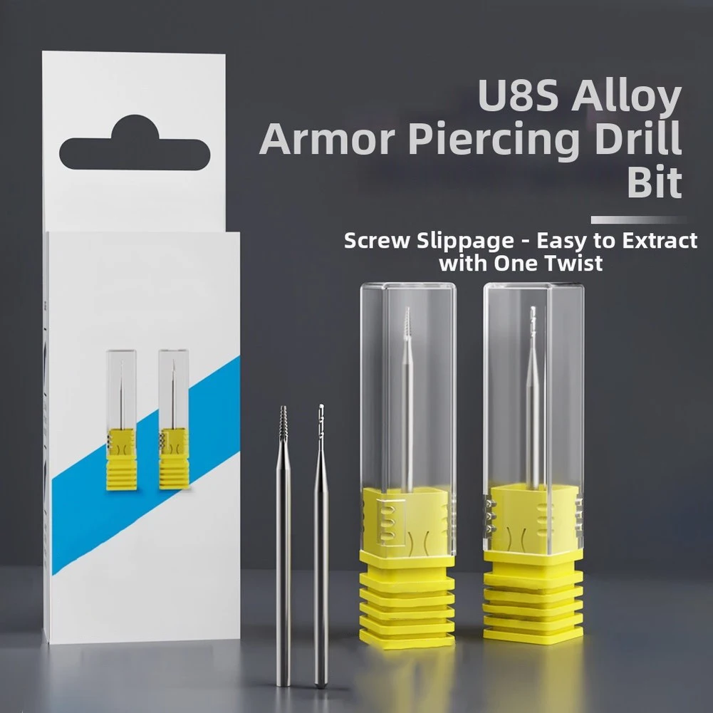 for U8S 2.35mm Screw Extraction Tool Kit Carbide Alloy Drill Bit for DIY Electronics Repair and Miniature Device Servicing