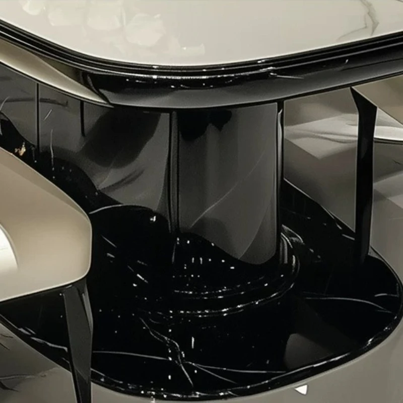 Premium Modern Dining Table High-End Microcrystalline Stone Top with Storage Base for Contemporary Home designer furniture