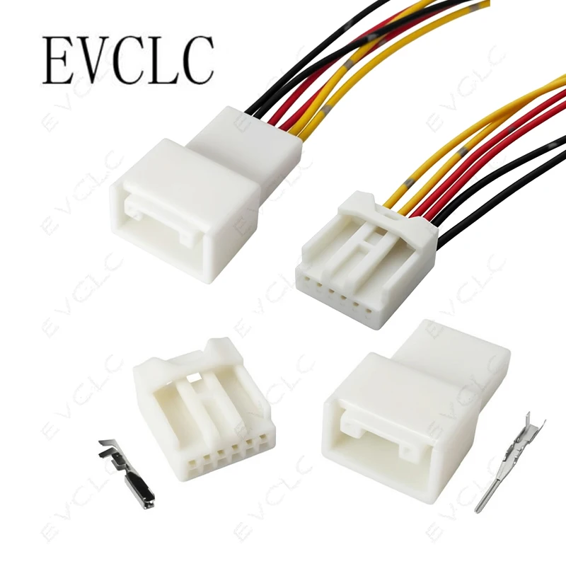 2 Sets 6-Pin Wiring Harness Connector Plug 6098-2303/6098-2218 for Toyota Nissan Lexus Center Console & Dashboard Control Plug