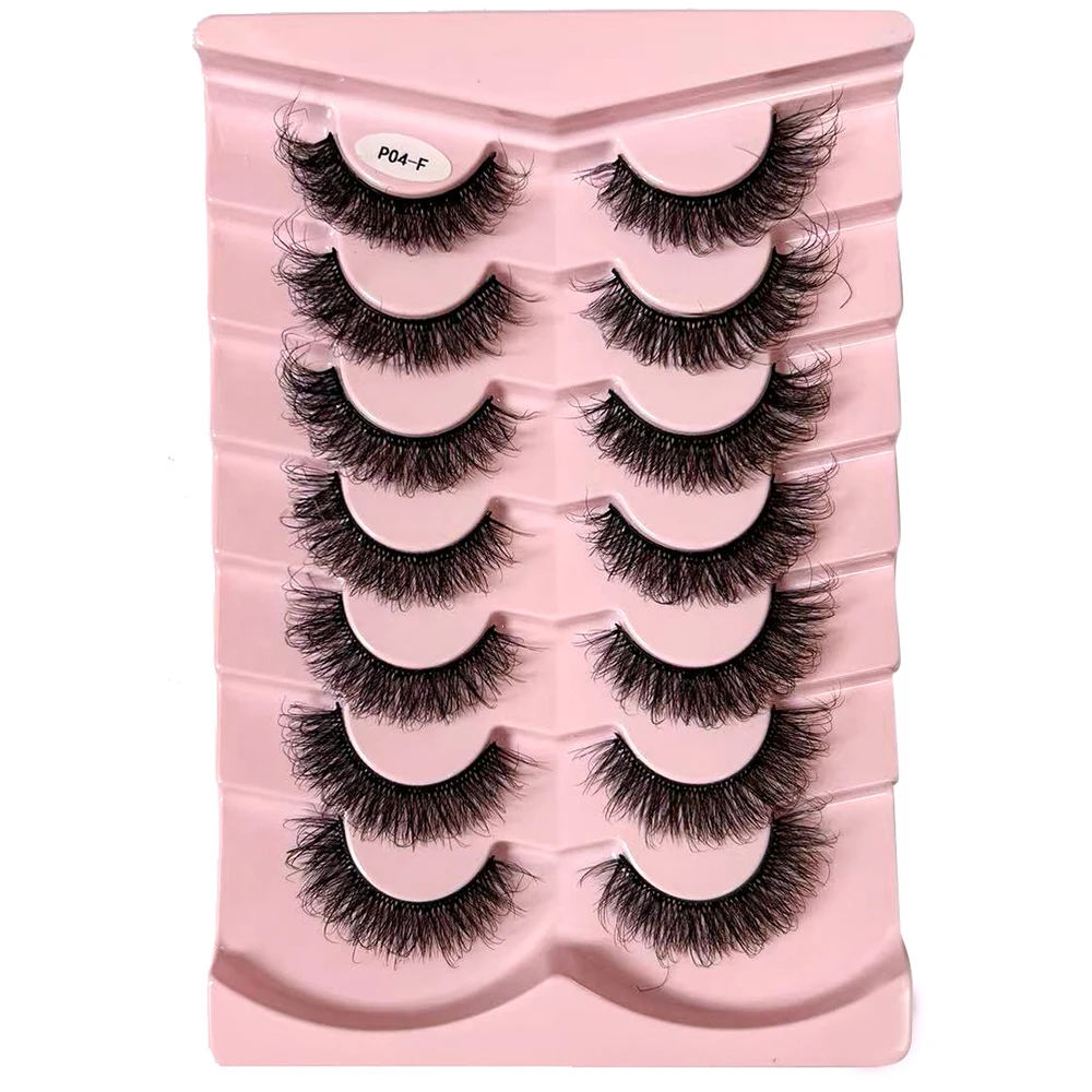 7 أزواج من الرموش الصناعية رموش ناعمة ذات مظهر طبيعي رموش زائفة من المينك الصناعي حزمة رموش صناعية