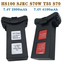 7.4V 2800mAh 4100mAH Dronebattery For SJR/C S70 S70W HS100 T35 Original RC Drone Accessory Battery Spare Parts lithium battery