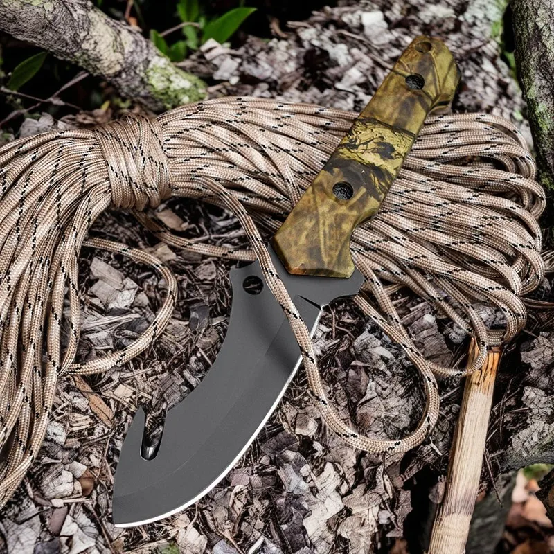 Outdoor Knife Portable Knife High Hardness Outdoor Survival Small Straight Knife Outdoor Camping Portable Mutton Knife Outdoor Kn