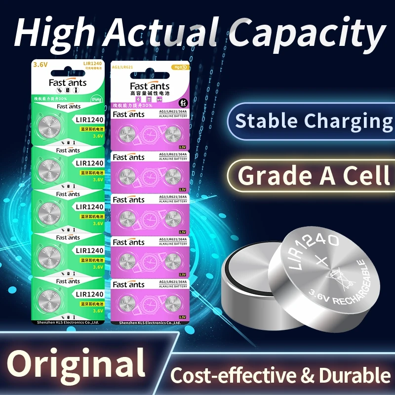 LIR1240 LIR1220 AG1 LR621 Button Battery Gundam for Sol Model Gundam Physalis GP02 Toys Model Play Replacement with Charger view 5