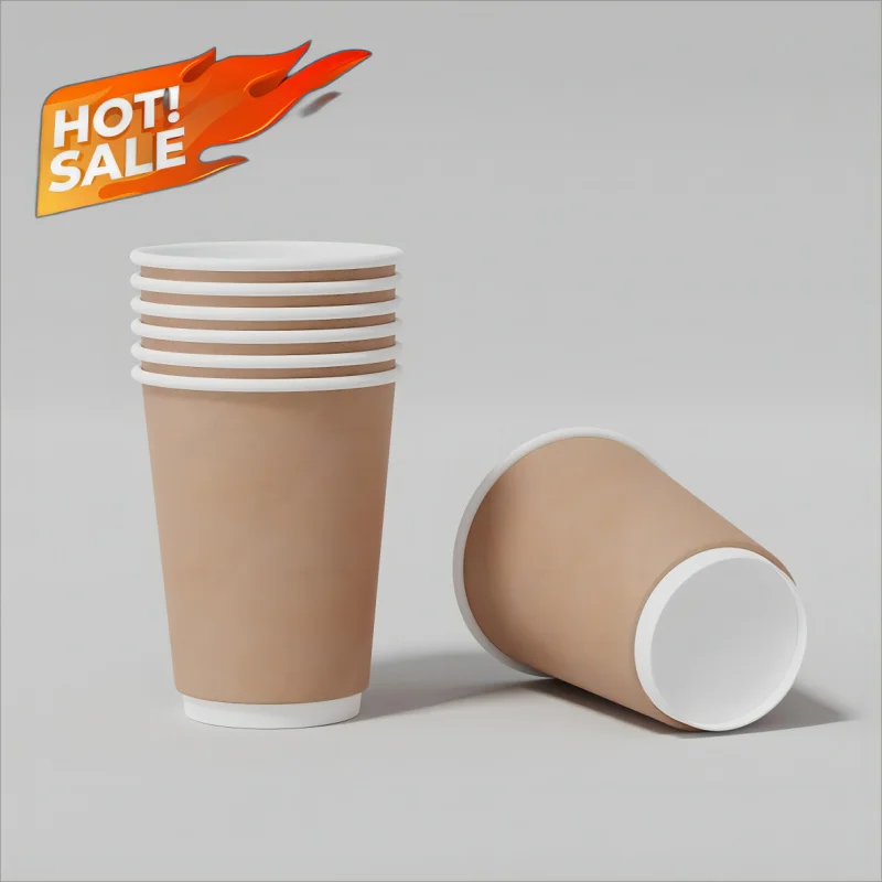 10 00piece.Custom.Recyclable Double Wall Paper Cup Custom Printed Disposable Coffee Paper Cups With Lids Hot Drink