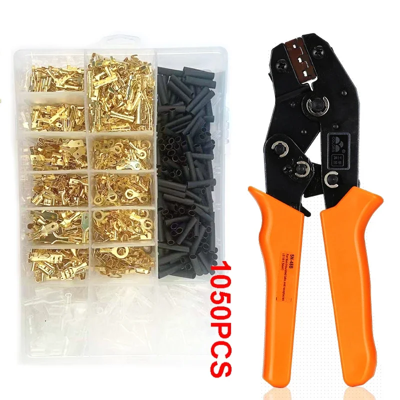 

Wire Pliers 4.8 Crimp 6.3 Spring Plug Hand SN-48B Connectors Wire Set Car Male Electrical 0.5-2.5mm2 2.8 Terminals Crimping Tool