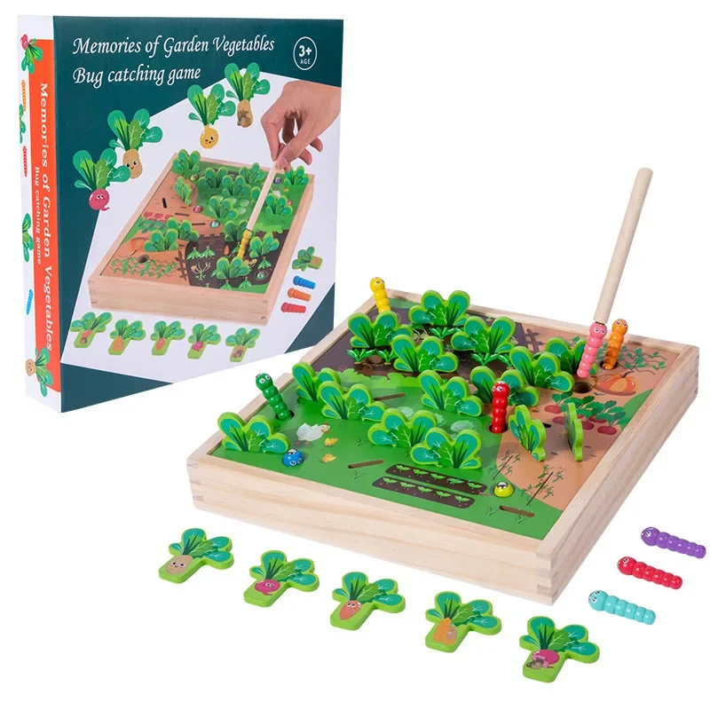 Bebê montessori educação ocupado jogos de tabuleiro quebra-cabeça puxar rabanete cor de madeira cognição brinquedo sensorial blocos de construção da criança brinquedos