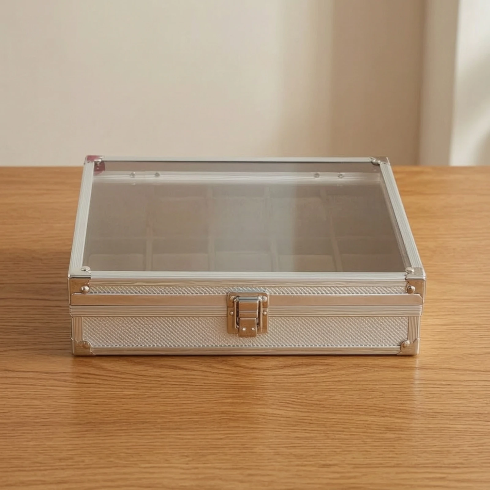 Watch Storage Case Sturdy Watch Case with Acrylic Lid Scratch-Resistant Large Capacity for Countertop Display